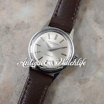 IWC シルバーダイアル バーインデックス レディースアンティークウオッチ 自動巻