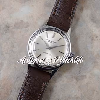 IWC シルバーダイアル バーインデックス レディースアンティークウオッチ 自動巻