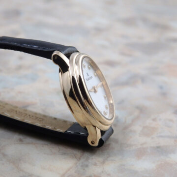 BLANCPAIN LadyBird 18K Goldレディースウォッチ ホワイトシェル ダイヤモンド 背面 ベルト
