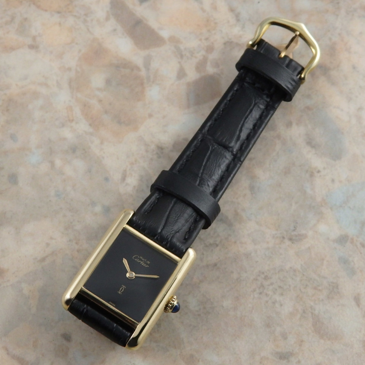 CARTIER カルティエ must de CARTIER TANK マストタンク ブラック