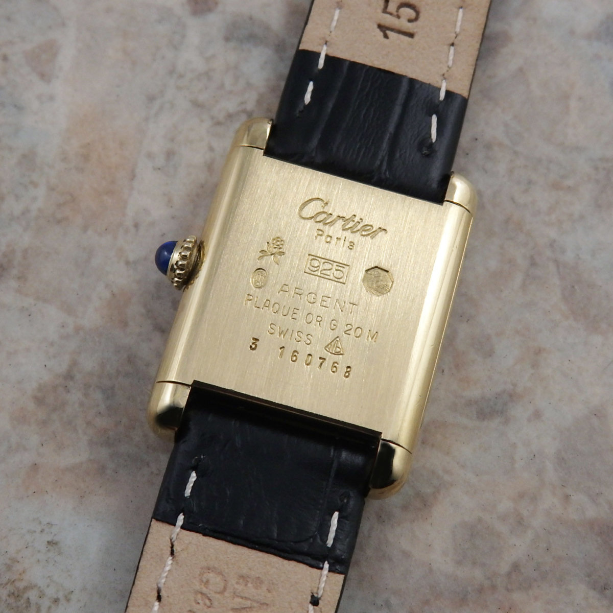 CARTIER カルティエ must de CARTIER TANK マストタンク ブラック