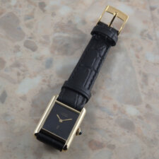 
                        Cartier MUST TANK SM カルティエ マストタンク ブラック レディース アンティーク腕時計:画像4
                  