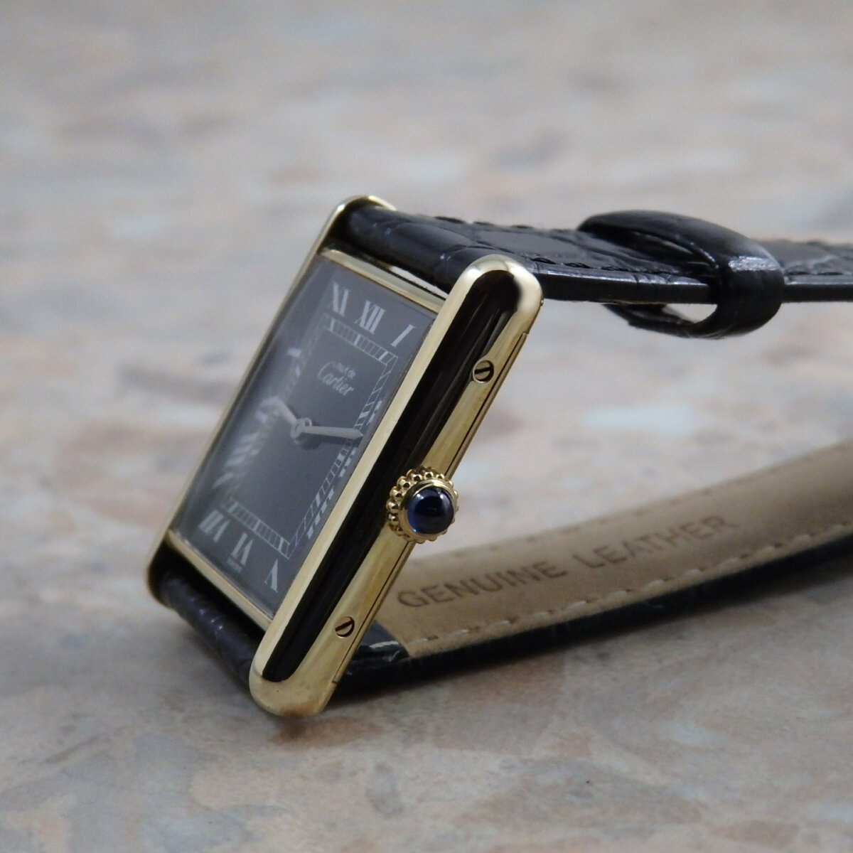マスト ドゥ カルティエ マストタンク 希少 LM ブラック ダイヤル