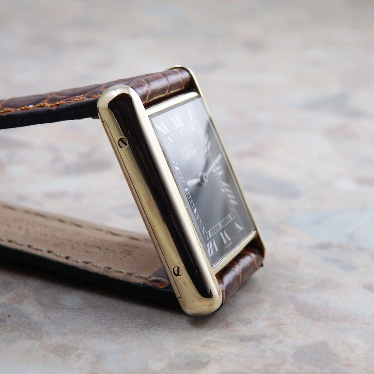 マスト ドゥ カルティエ マストタンク 希少 LM ブラック 黒ダイヤル