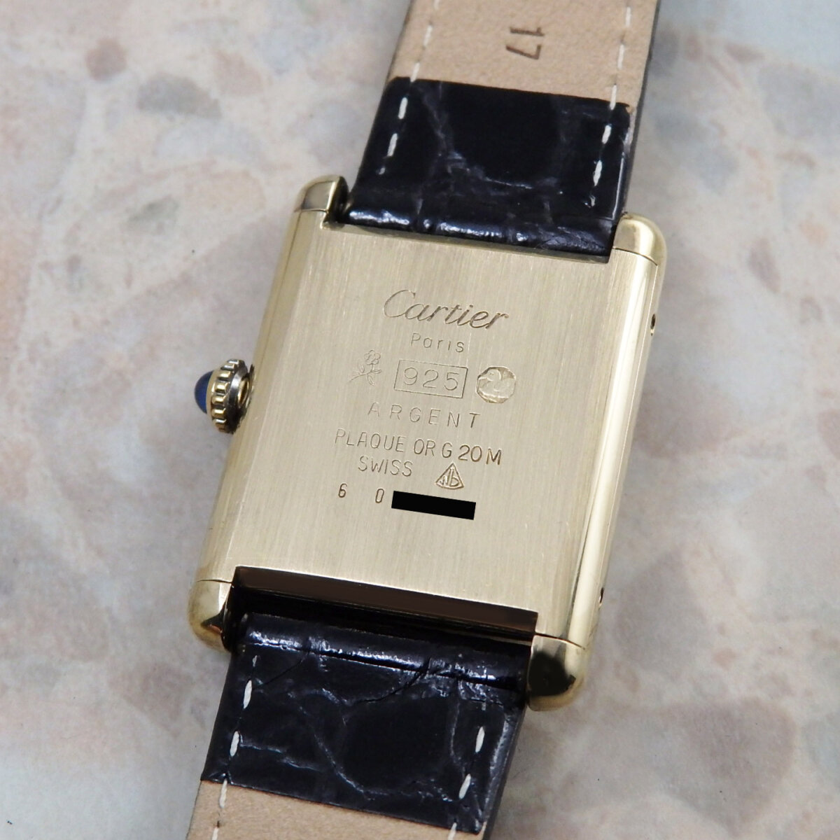 カルティエ Cartier マストタンク LM 希少 アイボリー文字盤 手巻き式 