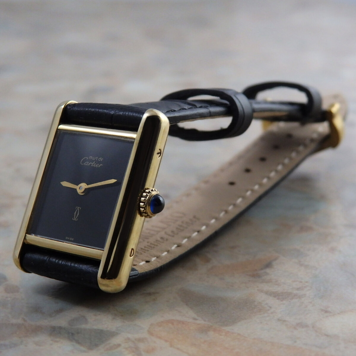 カルティエ マストタンク SM ブラック 手巻 ヴィンテージ