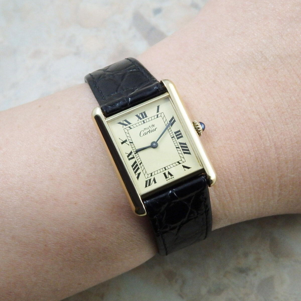 カルティエ マストタンク LM Cartier Tank 手巻き式