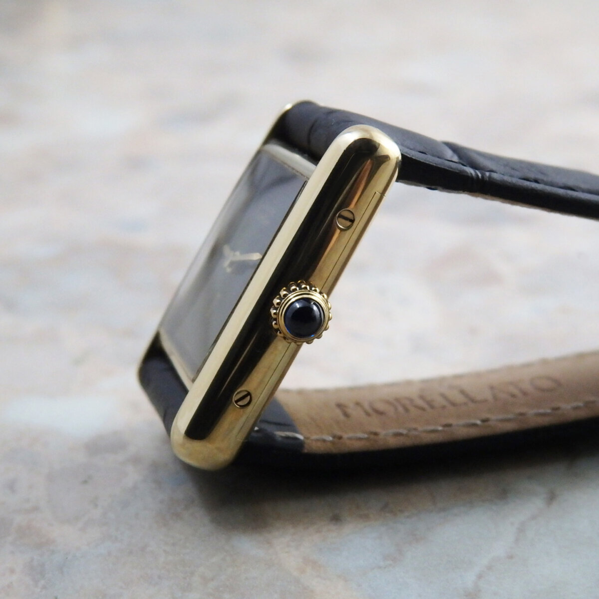 Cartier マスト タンク 手巻き 腕時計 SM ブラック オニキス Cartier マスト タンク 手巻き 腕時計 SM ブラック オニキス