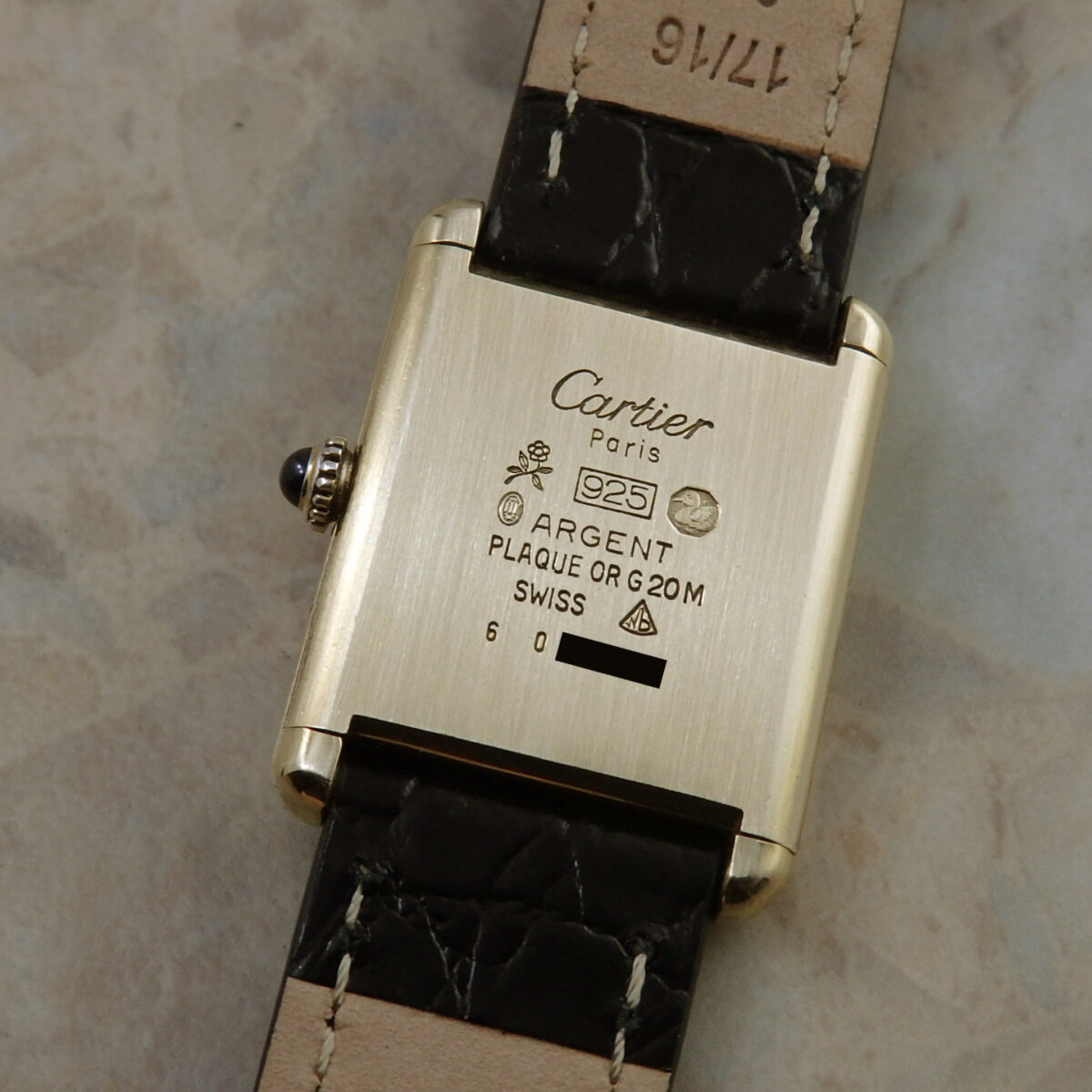 カルティエ Cartier マストタンク LM クリーム アイボリー 手巻き