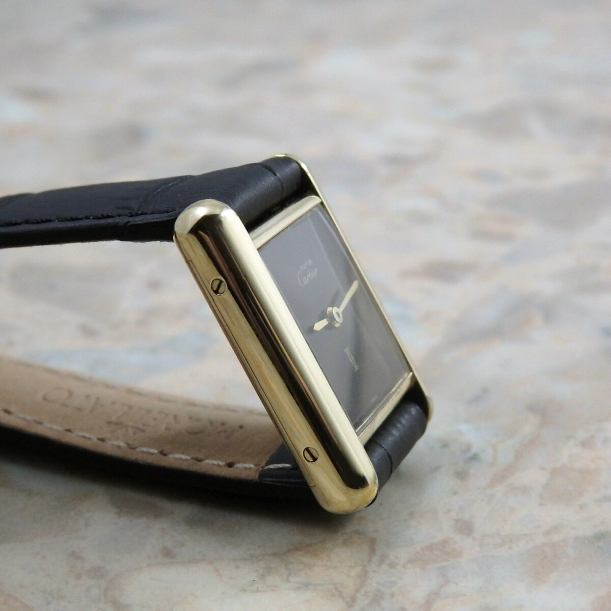 カルティエ マストタンク SM 手巻き式 希少 マホガニー ヴィンテージ