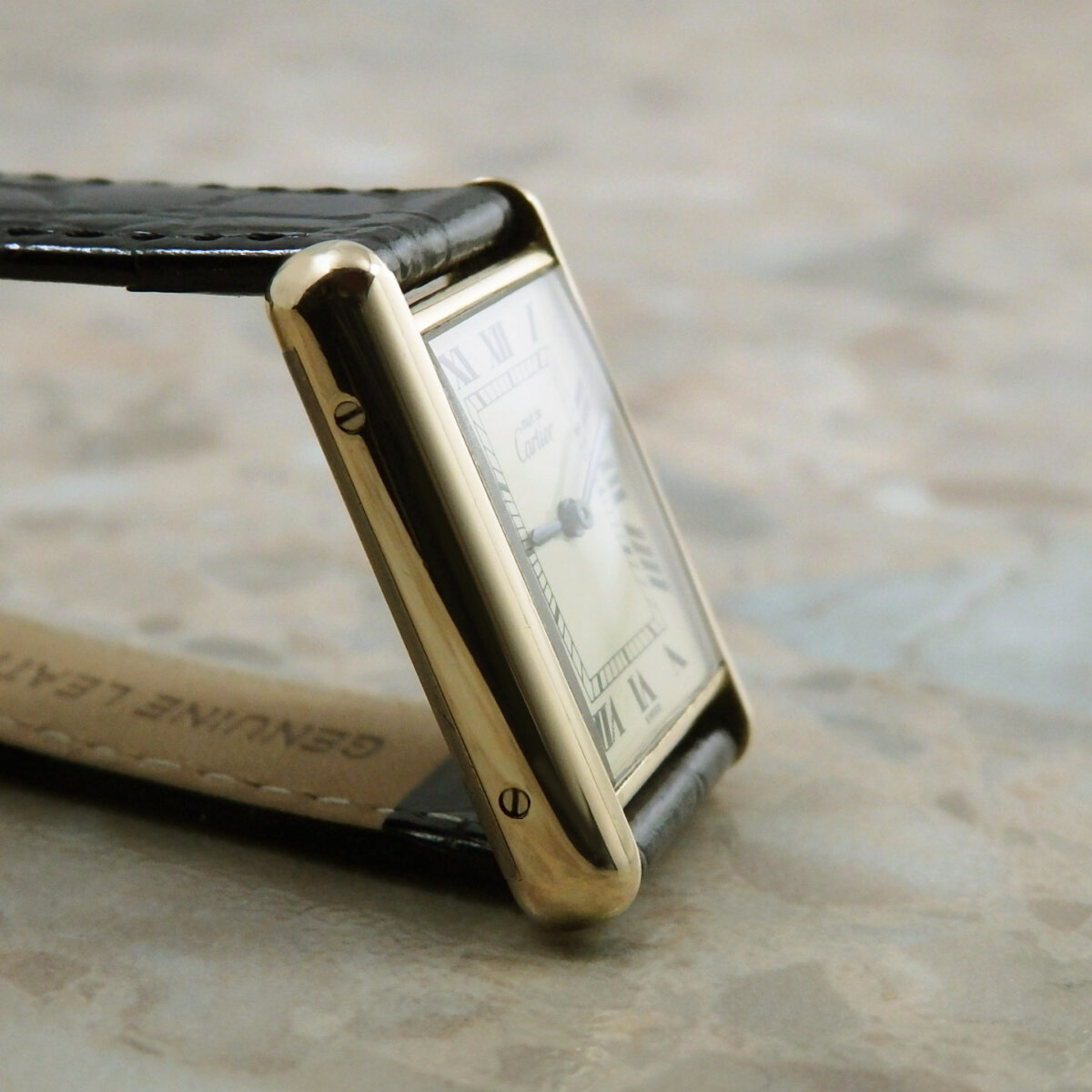 カルティエ Cartier マストタンク LM アイボリー ローマ 手巻き