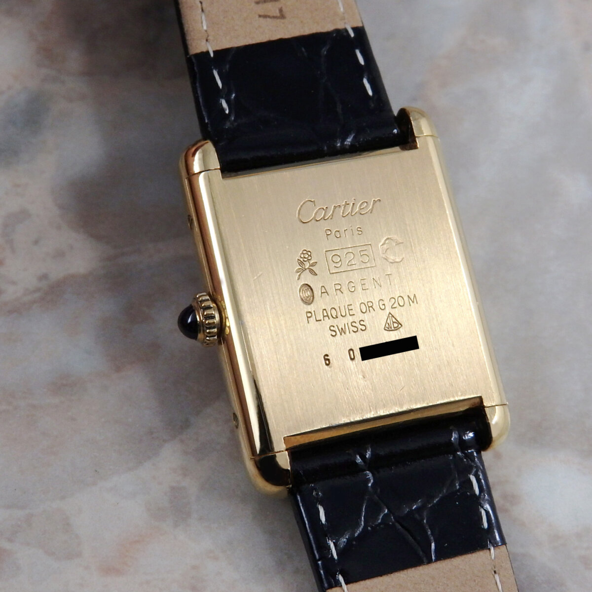 カルティエ マストタンク LM 手巻き ブラック ヴィンテージ