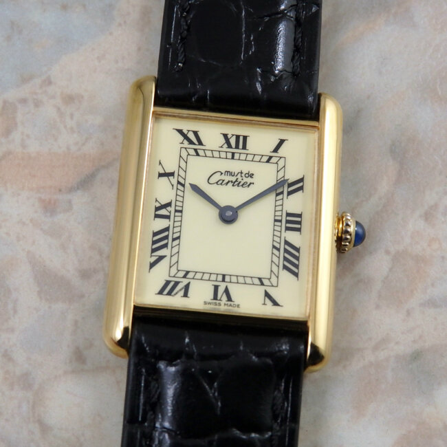 カルティエ マストタンク LM 手巻き ヴィンテージ ウォッチ メンズ 腕時計 Cartier Tank アンティーク