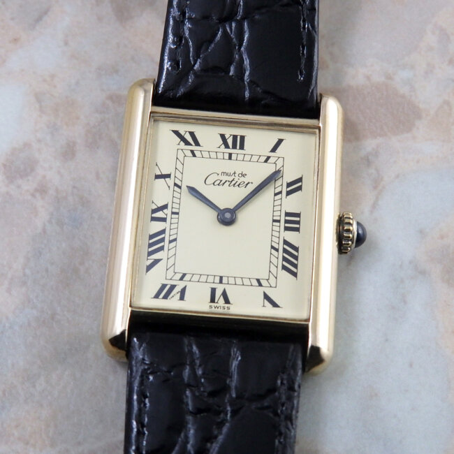 カルティエ マストタンク LM 手巻 ヴィンテージ アンティーク メンズ 腕時計 Cartier Tank 時計