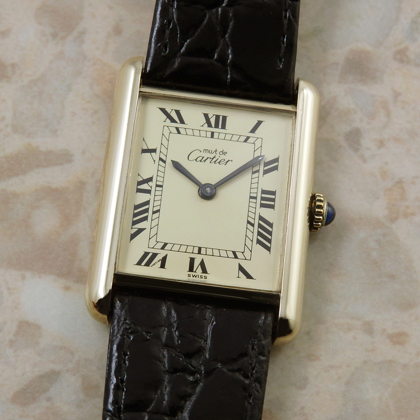 Cartier】カルティエマストタンク LM手巻きブラックローマ
