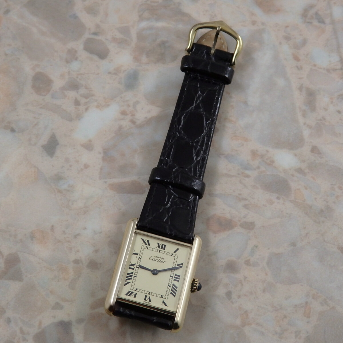 Cartier】カルティエマストタンク LM手巻きブラックローマ 付属