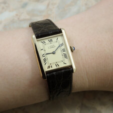 
                        カルティエ マストタンク LM 手巻き式 ヴィンテージ メンズ 腕時計 Cartier Tank アンティーク ウォッチ:画像6
                  