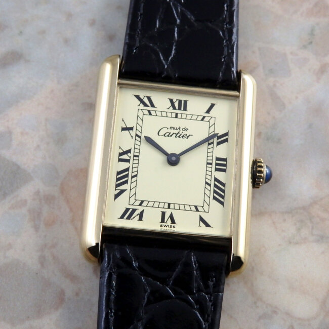 カルティエ マストタンク LM 手巻き式 ヴィンテージ メンズ 腕時計 Cartier Tank アンティーク