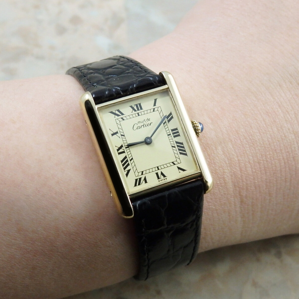 カルティエ マスト タンク LM 手巻き式 ヴィンテージ メンズ 時計