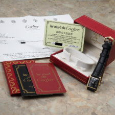 
                        カルティエ マストタンク SM 手巻き レディース 黒文字盤 コンプリートサービス済:画像4
                  