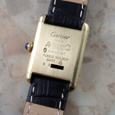 
                        カルティエ マストタンク SM 手巻き レディース 黒文字盤 コンプリートサービス済:画像5
                  