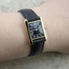 
                        カルティエ マストタンク SM 手巻き レディース 黒文字盤 コンプリートサービス済:画像6
                  