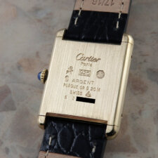 カルティエ マストタンク LM 手巻き式 ヴィンテージ 黒文字盤 ブラック ローマン メンズ Cartier Tank 時計:画像5