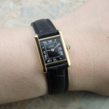 
                        カルティエ マストタンク SM 手巻き レディース ブラック 黒文字盤 Cartier コンプリートサービス済:画像6
                  