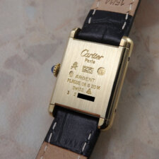 
                        カルティエ マストタンク SM 手巻き レディース ブラックダイヤル 黒文字盤 Cartier:画像5
                  