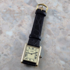 Cartier マスト タンク LM 手巻き式 ヴィンテージ アンティーク 時計 メンズ 腕時計 カルティエ Must Tank ウォッチ アイボリーローマ:画像4