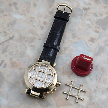 Cartier パシャ 希少 Ref.2399 YG 自動巻き 背面 ベルト