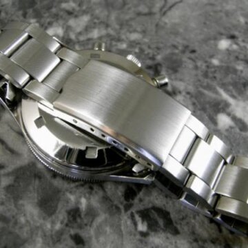 ギャレット フライングオフィサー 2レジスタークロノグラフ ブラックダイアル 側面 リューズ