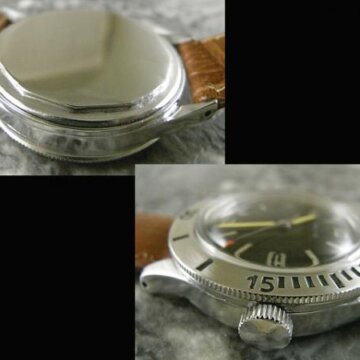 ギャレット(GALLET) RACINE ダイバー SS回転ベゼル ボンベイ・ミラーダイアル 側面 リューズ
