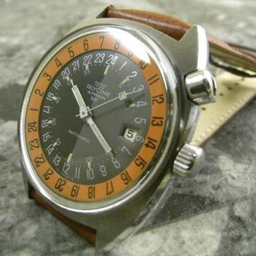 グリシン エアーマン SST 1970年代 オリジナル ビンテージ パンプキン/GLYCINE AIRMAN SST PUMPKIN 正面全体