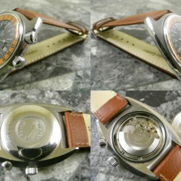 グリシン エアーマン SST 1970年代 オリジナル ビンテージ パンプキン/GLYCINE AIRMAN SST PUMPKIN 側面 リューズ