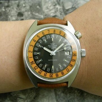 グリシン エアーマン SST 1970年代 オリジナル ビンテージ パンプキン/GLYCINE AIRMAN SST PUMPKIN 背面