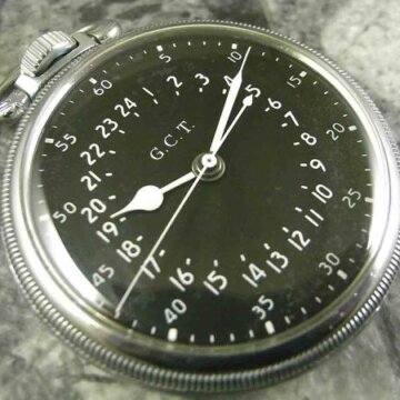 ハミルトン G.C.T 軍用懐中時計 24時間表示 正面全体