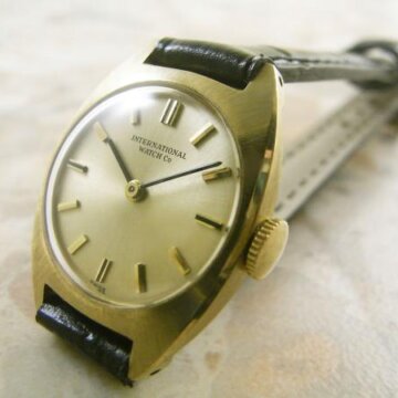 IWC オールドインター レディース アンティーク 18KYG 正面全体