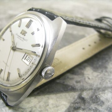 IWC オールドインター 筆記体ロゴ 希少 Cal.8541B／ペラトン式自動巻 シルバーダイヤル 側面 リューズ
