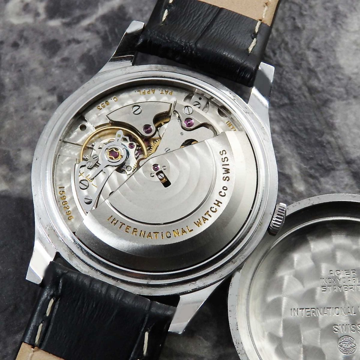 IWC オールドインター　筆記体ロゴ　ペラトン　自動巻き　腕時計 IWC オールドインター 筆記体ロゴ ノンデイト ペラトン式 自動