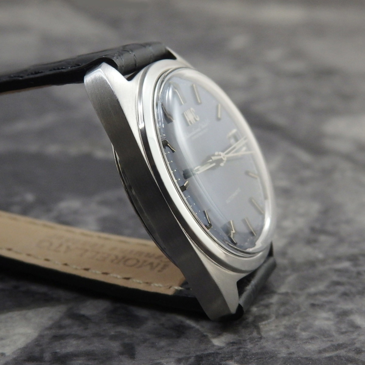 IWC インターナショナルウォッチカンパニー ブルーダイヤル 筆記体ロゴ