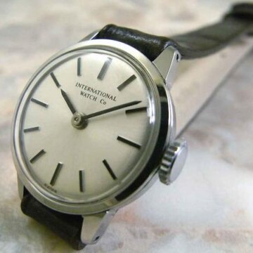 IWC アンティーク レディースウォッチ ラウンド 正面全体