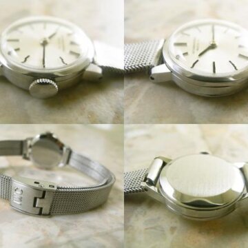 IWC アンティーク レディース ラウンド オリジナルブレス 側面 リューズ