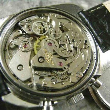 ユール・ヤーゲンセン バルジュー7733 手巻き2レジスタークロノグラフ 背面