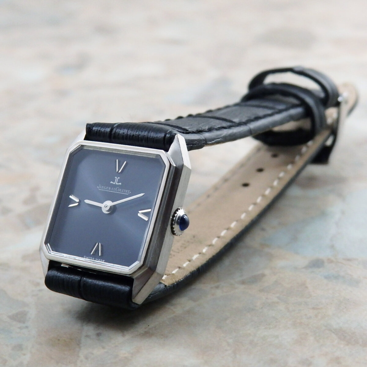 JAEGER-LECOULTRE ジャガールクルト SQUARE LADIES アンティーク NAVY DIAL | アンティーク時計の販売なら アンティークウォッチライフ