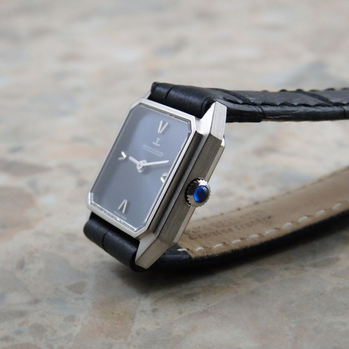 JAEGER-LECOULTRE ジャガールクルト SQUARE LADIES アンティーク NAVY 
