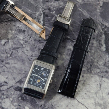 ジャガー・ルクルト Reverso レベルソ Sun Moon WG ブラックダイヤル 希少 正面全体