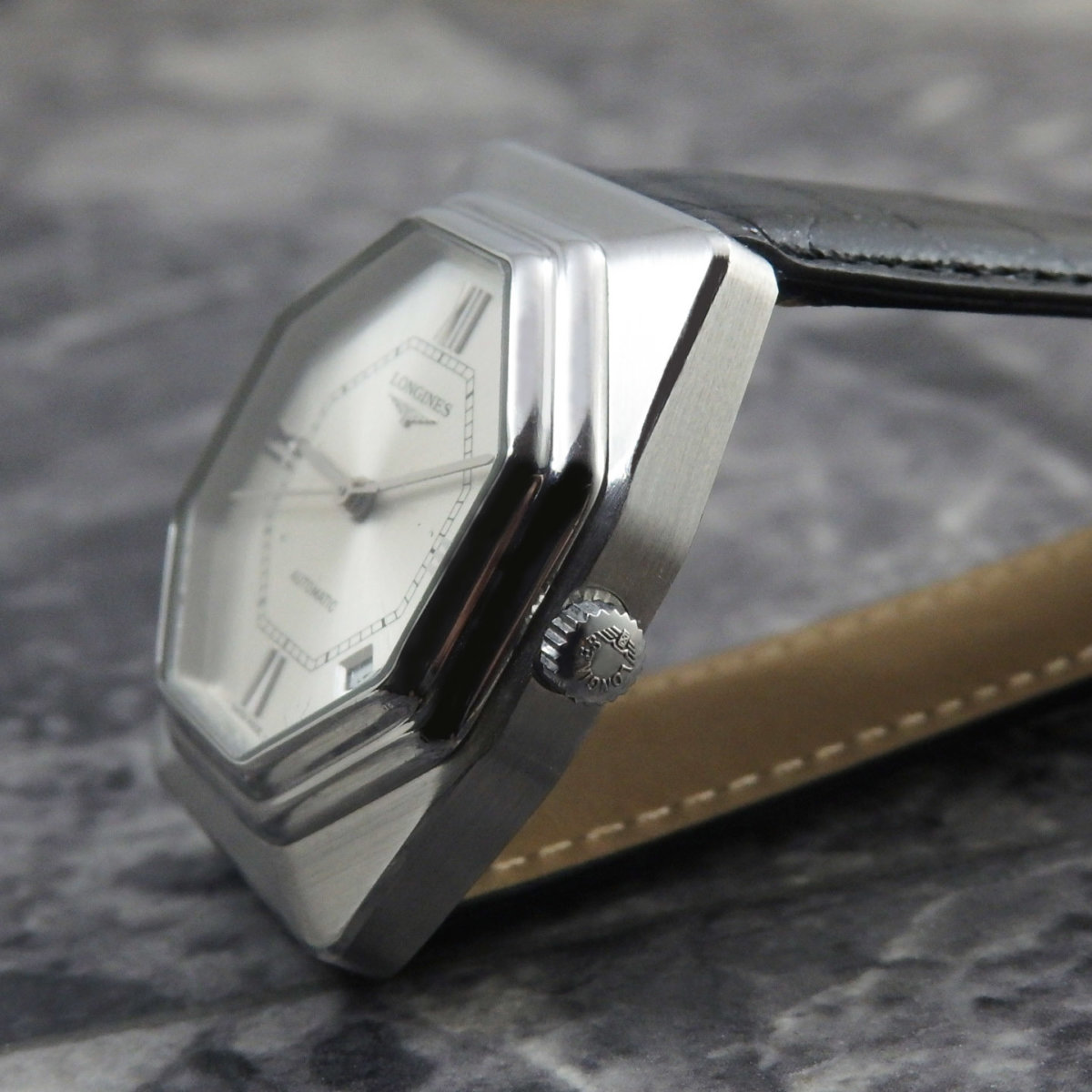 LONGINES 自動巻き時計 シルバー 希少 ヴィンテージ LONGINES ロンジン