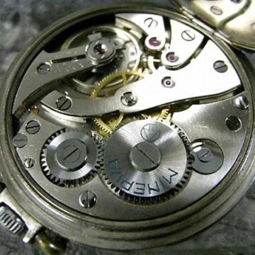 ミネルバ 1940年代 懐中時計 ポケットウォッチ MINERVA 正面全体