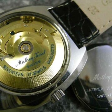 マセイ ティソ・Mathey Tissot デイ・デイト ミニッツマーカー インサイドリング 背面